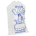 Gravure descartável do PE 8lb que imprime sacos de gelo reusáveis com cordão