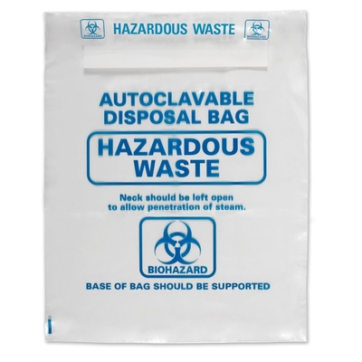 Saco claro do desperdício do Biohazard da eliminação de 138 PP do grau com indicador da autoclave