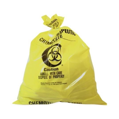 LDPE 2 sacos amarelos dos cuidados médicos do Biohazard forte de mil. para o hospital