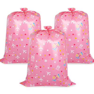 Impressão plástica dos sacos CMYK do presente do jumbo plano cor-de-rosa do Natal do feriado