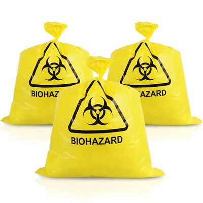 O desperdício médico amarelo da eliminação 20L 50L 100L ensaca o LDPE dos PP do HDPE