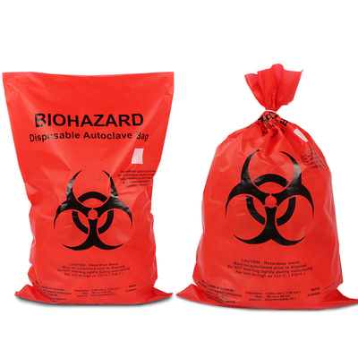 Os sacos Biohazardous do desperdício do HDPE com impressão do Gravure personalizam o tamanho